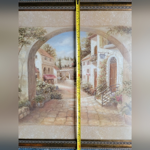 Quaint Town Vivian Flasch ART Large Italian Framed Print - Picture 8 of 10